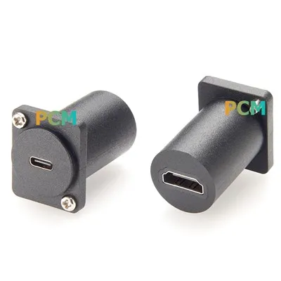 HDMI To USB-C D-Type Panel Mount Cable