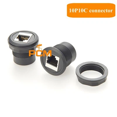 RJ48 RJ50 10P10C Round Panel Mount Ethernet Coupler