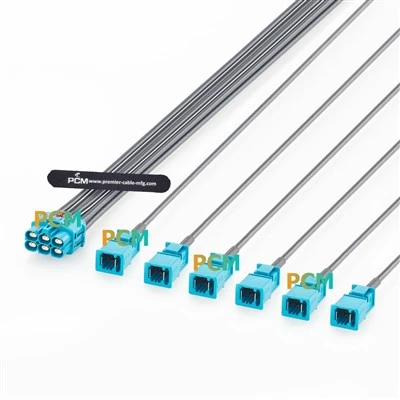 TE 1-2428482-4 GEMnet To 2302461-9 MATEnet 6 In 1 Automotive Ethernet Cable