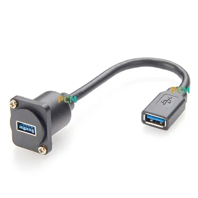 USB 3.0 A Panel Mount Pass Through Adapter