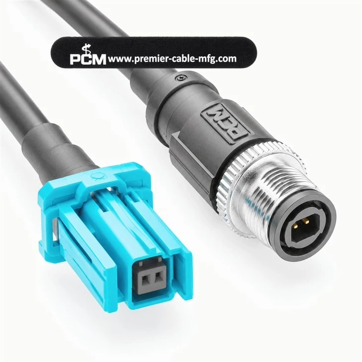 SPE 2 Pin Male To MATEnet Female Automotive Ethernet Cable factory