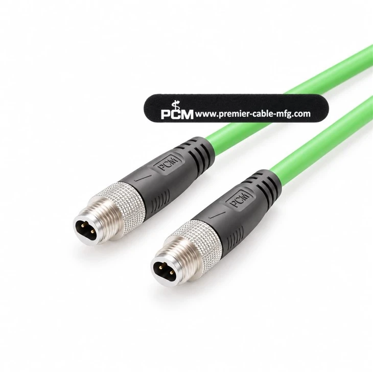 SPE M8 Male To Male Single Pair Ethernet Cable