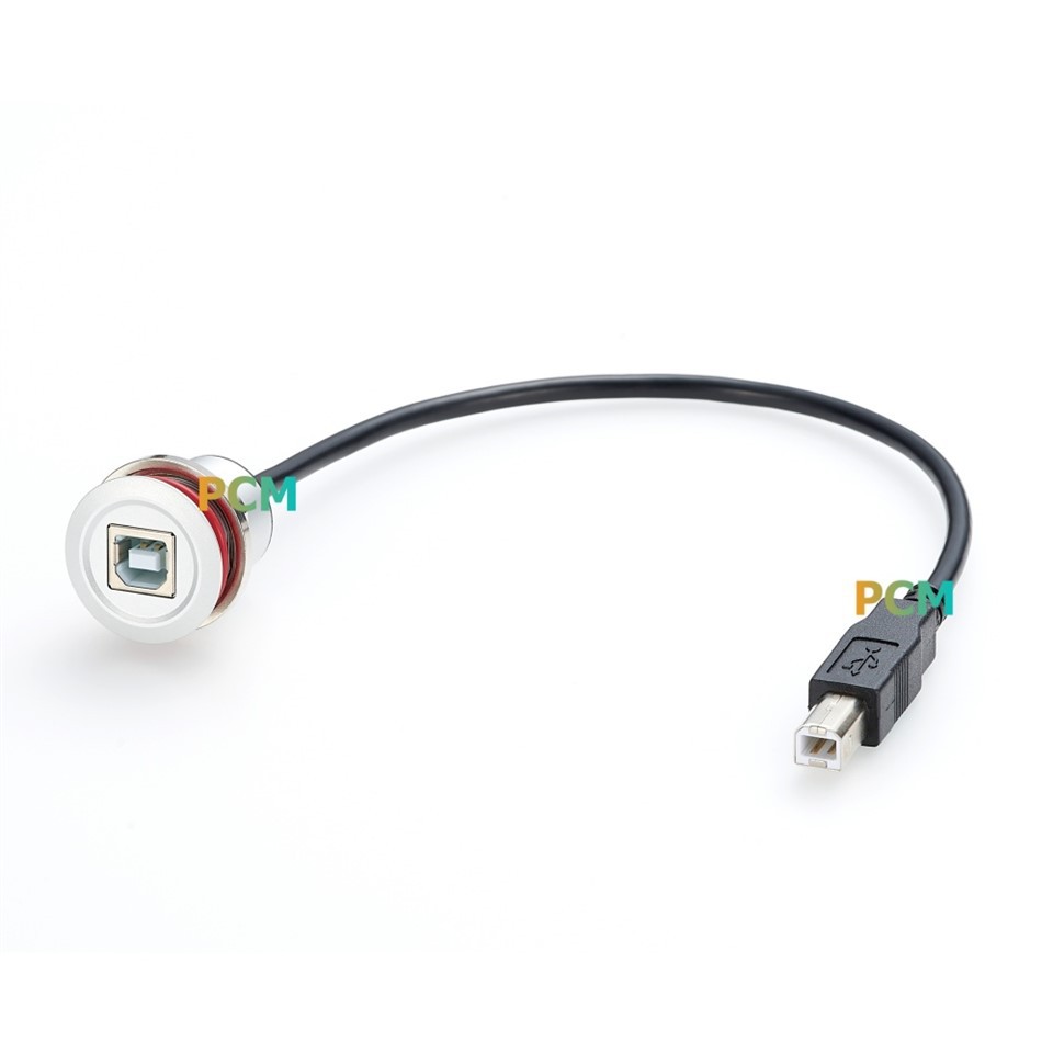 USB 2.0 Type B Panel Mount Cable