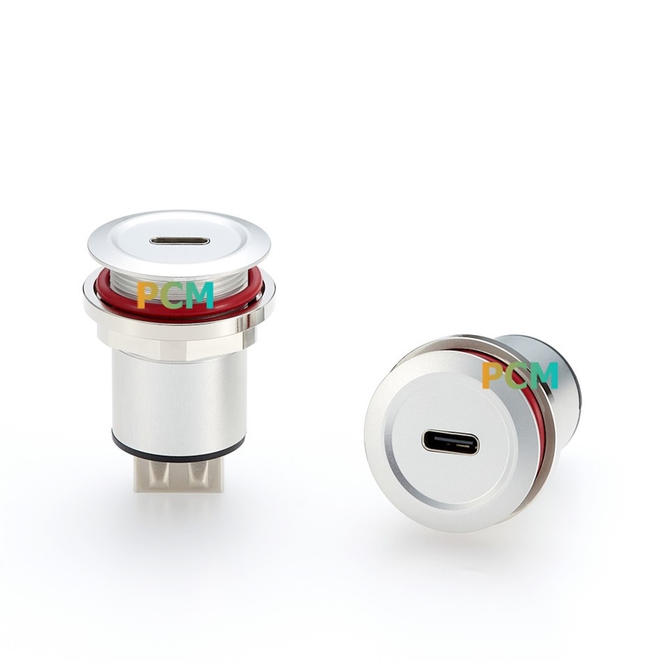 USB C To A Round Panel Mount Adapter