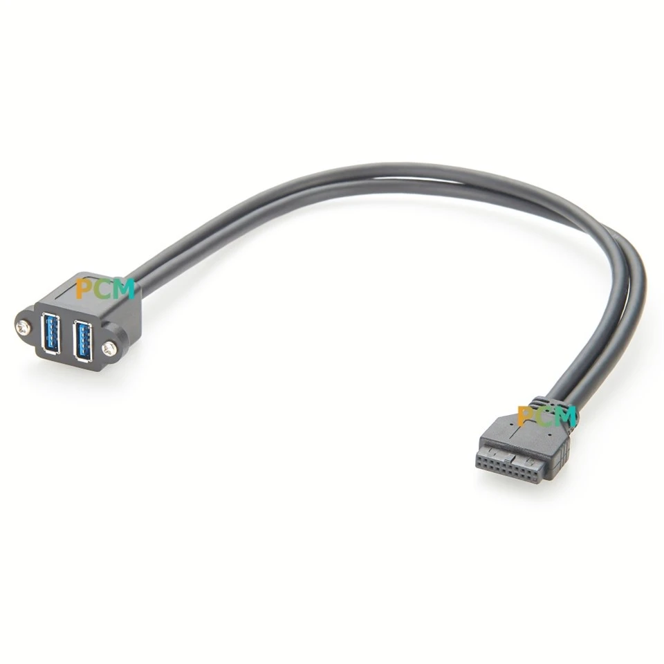 USB3.0 A To IDC 20Pin Panel Mount Cable