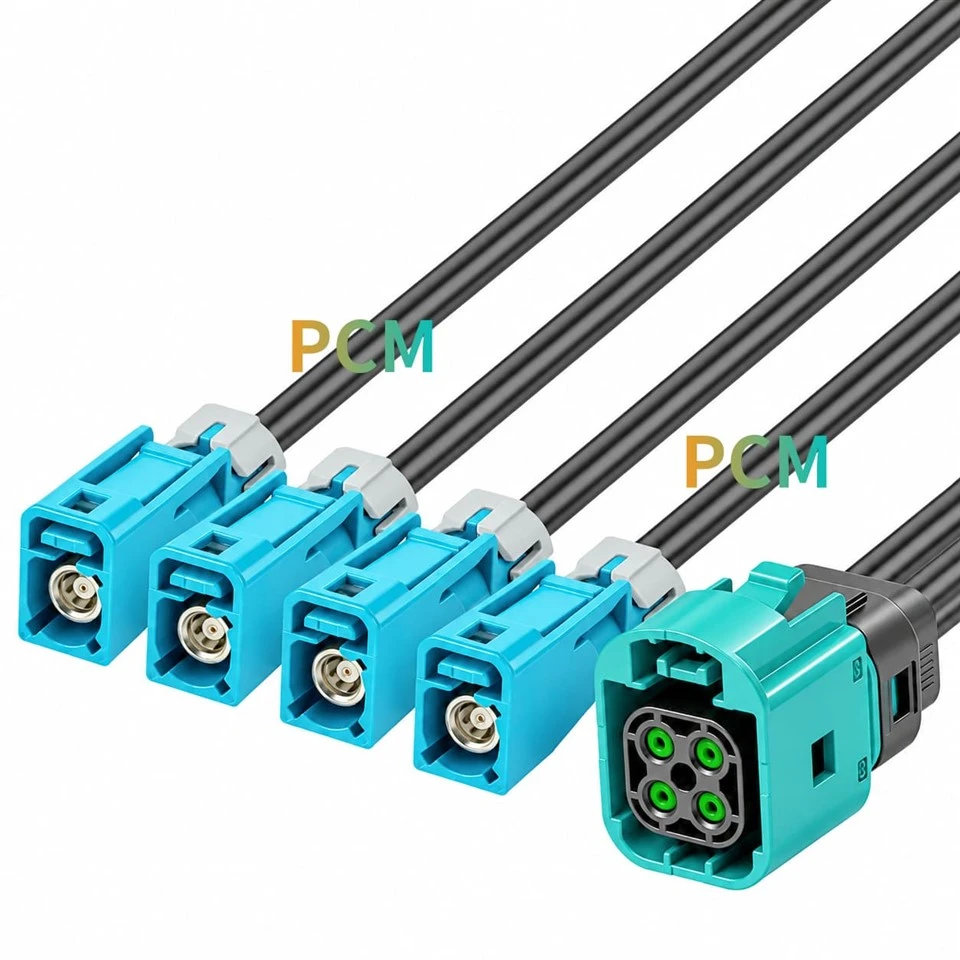 Waterproof 4 in 1 Mini FAKRA To FAKRA Cable