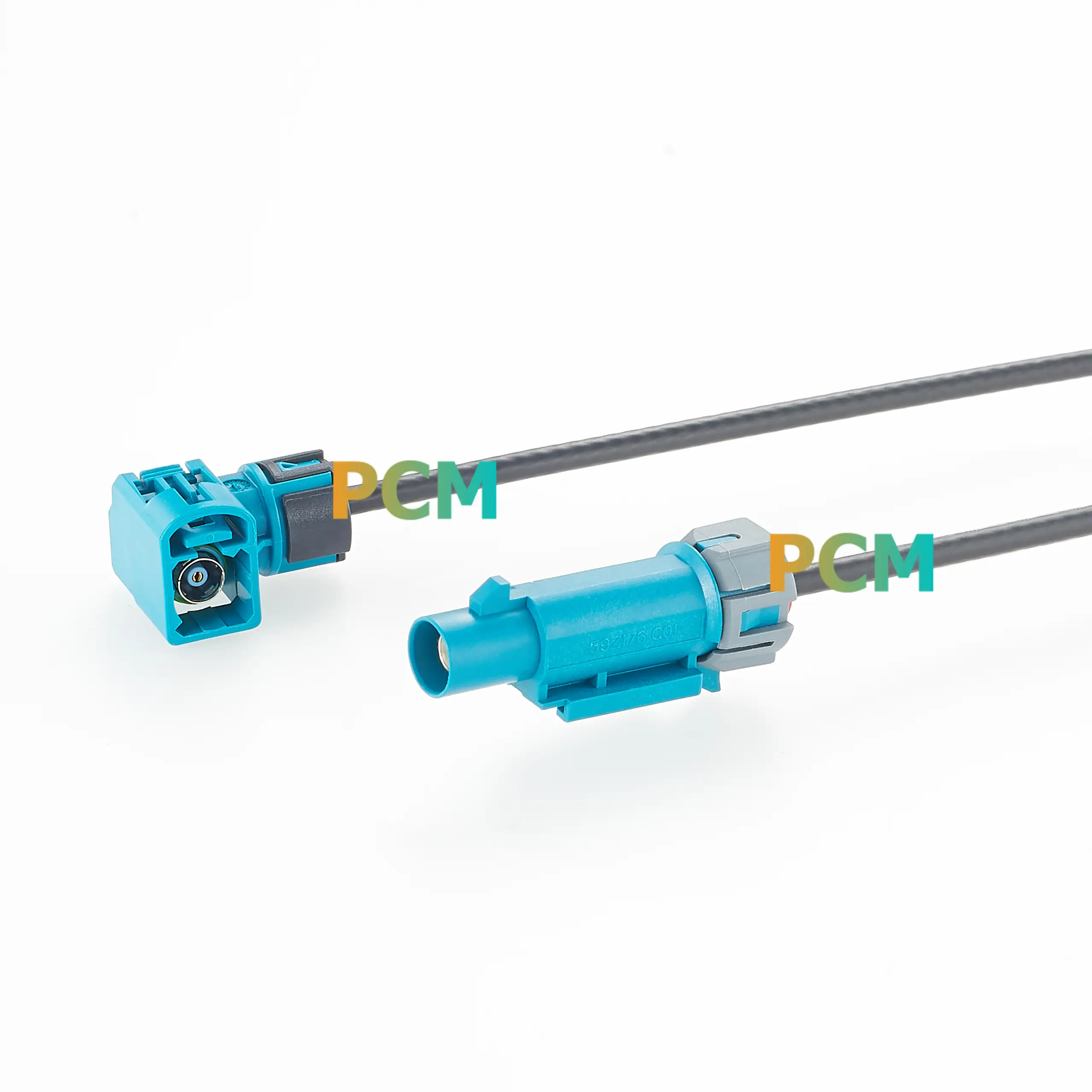 Left-Angle Waterproof FAKRA Z Code Jack To Plug Extension Cable